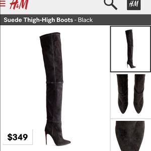 H&M BALMAIN  THIGH HIGH BOOTS